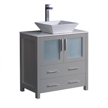 Load image into Gallery viewer, Fresca Torino 30&quot; Gray Modern Bathroom Cabinet w/ Top &amp; Vessel Sink- Fresca