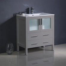 Load image into Gallery viewer, Fresca Torino 30&quot; Gray Modern Bathroom Cabinet w/ Integrated Sink- Fresca