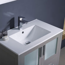 Load image into Gallery viewer, Fresca Torino 30&quot; Gray Modern Bathroom Cabinet w/ Integrated Sink- Fresca