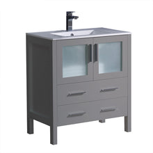 Load image into Gallery viewer, Fresca Torino 30&quot; Gray Modern Bathroom Cabinet w/ Integrated Sink- Fresca