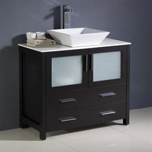 Load image into Gallery viewer, Fresca Torino 36&quot; Espresso Modern Bathroom Cabinet w/ Vessel Sink- Fresca