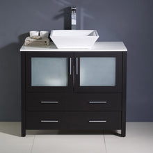 Load image into Gallery viewer, Fresca Torino 36&quot; Espresso Modern Bathroom Cabinet w/ Vessel Sink- Fresca