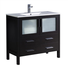 Load image into Gallery viewer, Fresca Torino 36&quot; Espresso Modern Bathroom Cabinet w/ Integrated Sink- Fresca