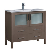 Load image into Gallery viewer, Fresca Torino 36&quot; Gray Oak Modern Bathroom Cabinet w/ Integrated Sink- Fresca