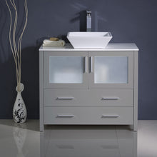 Load image into Gallery viewer, Fresca Torino 36&quot; Gray Modern Bathroom Cabinet w/ Vessel Sink- Fresca