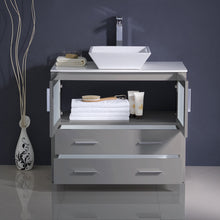 Load image into Gallery viewer, Fresca Torino 36&quot; Gray Modern Bathroom Cabinet w/ Vessel Sink- Fresca