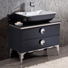 Load image into Gallery viewer, Fresca Moselle 36&quot; Modern Glass Bathroom Cabinet w/ Top &amp; Vessel Sink- Fresca