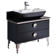 Load image into Gallery viewer, Fresca Moselle 36&quot; Modern Glass Bathroom Cabinet w/ Top &amp; Vessel Sink- Fresca