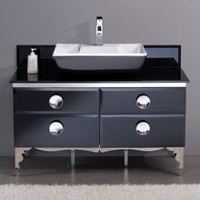 Load image into Gallery viewer, Fresca Moselle 47&quot; Modern Glass Bathroom Cabinet w/ Top &amp; Vessel Sink- Fresca