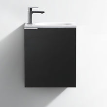 Load image into Gallery viewer, Fresca Valencia 20&quot; Black Wall Hung Modern Bathroom Vanity- Fresca