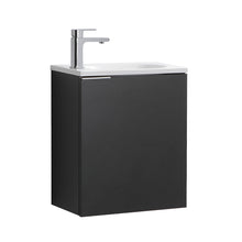 Load image into Gallery viewer, Fresca Valencia 20&quot; Black Wall Hung Modern Bathroom Vanity- Fresca