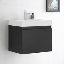 Load image into Gallery viewer, Fresca Nano 24" Black Modern Bathroom Cabinet w/ Integrated Sink- Fresca