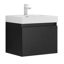 Load image into Gallery viewer, Fresca Nano 24" Black Modern Bathroom Cabinet w/ Integrated Sink- Fresca