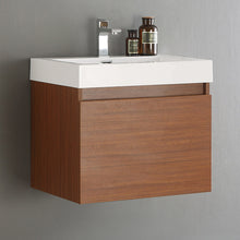 Load image into Gallery viewer, Fresca Nano 24&quot; Teak Modern Bathroom Cabinet w/ Integrated Sink- Fresca