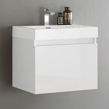 Load image into Gallery viewer, Fresca Nano 24&quot; White Modern Bathroom Cabinet w/ Integrated Sink- Fresca