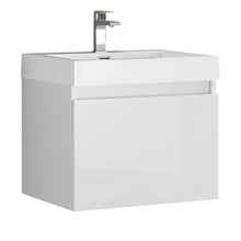 Load image into Gallery viewer, Fresca Nano 24&quot; White Modern Bathroom Cabinet w/ Integrated Sink- Fresca