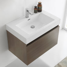Load image into Gallery viewer, Fresca Mezzo 30&quot; Gray Oak Wall Hung Modern Bathroom Cabinet w/ Integrated Sink- Fresca