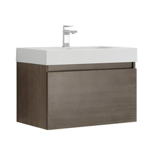 Load image into Gallery viewer, Fresca Mezzo 30&quot; Gray Oak Wall Hung Modern Bathroom Cabinet w/ Integrated Sink- Fresca