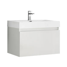 Load image into Gallery viewer, Fresca Mezzo 30&quot; White Wall Hung Modern Bathroom Cabinet w/ Integrated Sink- Fresca