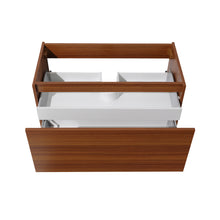 Load image into Gallery viewer, Fresca Mezzo 36&quot; Teak Wall Hung Modern Bathroom Cabinet- Fresca