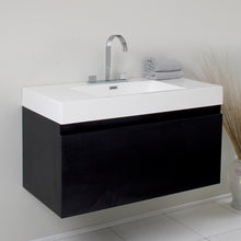 Load image into Gallery viewer, Fresca Mezzo 39&quot; Black Modern Bathroom Cabinet w/ Integrated Sink- Fresca