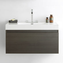Load image into Gallery viewer, Fresca Mezzo 39&quot; Gray Oak Modern Bathroom Cabinet w/ Integrated Sink- Fresca