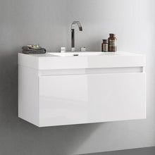 Load image into Gallery viewer, Fresca Mezzo 39&quot; White Modern Bathroom Cabinet w/ Integrated Sink- Fresca