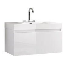 Load image into Gallery viewer, Fresca Mezzo 39&quot; White Modern Bathroom Cabinet w/ Integrated Sink- Fresca