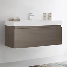 Load image into Gallery viewer, Fresca Mezzo 48&quot; Gray Oak Wall Hung Modern Bathroom Cabinet w/ Integrated Sink- Fresca