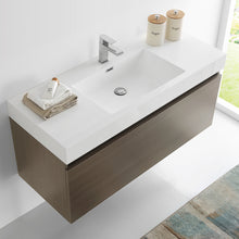 Load image into Gallery viewer, Fresca Mezzo 48&quot; Gray Oak Wall Hung Modern Bathroom Cabinet w/ Integrated Sink- Fresca
