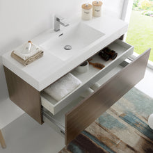 Load image into Gallery viewer, Fresca Mezzo 48&quot; Gray Oak Wall Hung Modern Bathroom Cabinet w/ Integrated Sink- Fresca