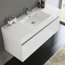 Load image into Gallery viewer, Fresca Mezzo 48&quot; White Wall Hung Modern Bathroom Cabinet w/ Integrated Sink- Fresca