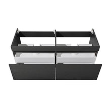 Load image into Gallery viewer, Fresca Mezzo 48&quot; Black Wall Hung Double Sink Modern Bathroom Cabinet- Fresca