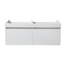 Load image into Gallery viewer, Fresca Mezzo 48&quot; White Wall Hung Double Sink Modern Bathroom Cabinet- Fresca