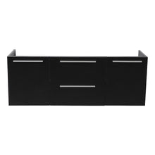 Load image into Gallery viewer, Fresca Opulento 54&quot; Black Modern Double Sink Bathroom Cabinet- Fresca