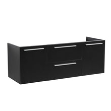 Load image into Gallery viewer, Fresca Opulento 54&quot; Black Modern Double Sink Bathroom Cabinet- Fresca