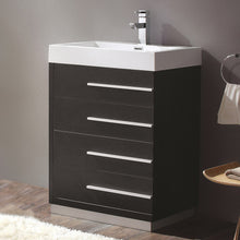 Load image into Gallery viewer, Fresca Livello 24&quot; Black Modern Bathroom Cabinet w/ Integrated Sink- Fresca