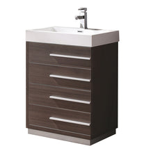 Load image into Gallery viewer, Fresca Livello 24&quot; Gray Oak Modern Bathroom Cabinet w/ Integrated Sink- Fresca