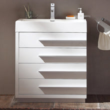 Load image into Gallery viewer, Fresca Livello 24&quot; White Modern Bathroom Cabinet w/ Integrated Sink- Fresca