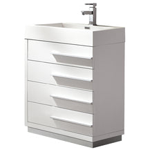Load image into Gallery viewer, Fresca Livello 24&quot; White Modern Bathroom Cabinet w/ Integrated Sink- Fresca