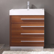 Load image into Gallery viewer, Fresca Livello 30&quot; Teak Modern Bathroom Cabinet w/ Integrated Sink- Fresca
