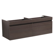 Load image into Gallery viewer, Fresca Largo 57&quot; Gray Oak Modern Double Sink Bathroom Cabinet- Fresca