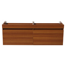 Load image into Gallery viewer, Fresca Largo 57&quot; Teak Modern Double Sink Bathroom Cabinet- Fresca