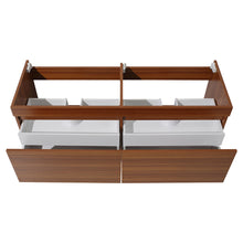 Load image into Gallery viewer, Fresca Largo 57&quot; Teak Modern Double Sink Bathroom Cabinet- Fresca