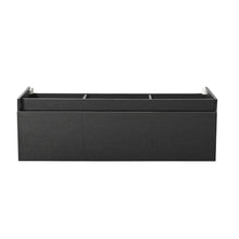 Load image into Gallery viewer, Fresca Mezzo 60&quot; Black Wall Hung Single Sink Modern Bathroom Cabinet- Fresca