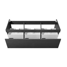 Load image into Gallery viewer, Fresca Mezzo 60&quot; Black Wall Hung Single Sink Modern Bathroom Cabinet- Fresca