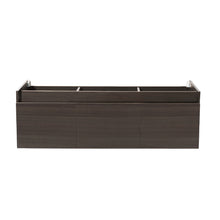 Load image into Gallery viewer, Fresca Mezzo 60&quot; Gray Oak Wall Hung Single Sink Modern Bathroom Cabinet- Fresca