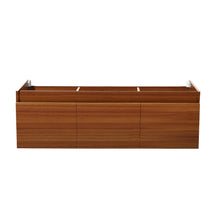 Load image into Gallery viewer, Fresca Mezzo 60&quot; Teak Wall Hung Single Sink Modern Bathroom Cabinet- Fresca