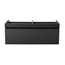 Load image into Gallery viewer, Fresca Mezzo 60&quot; Black Wall Hung Double Sink Modern Bathroom Cabinet- Fresca