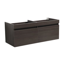 Load image into Gallery viewer, Fresca Mezzo 60&quot; Gray Oak Wall Hung Double Sink Modern Bathroom Cabinet- Fresca